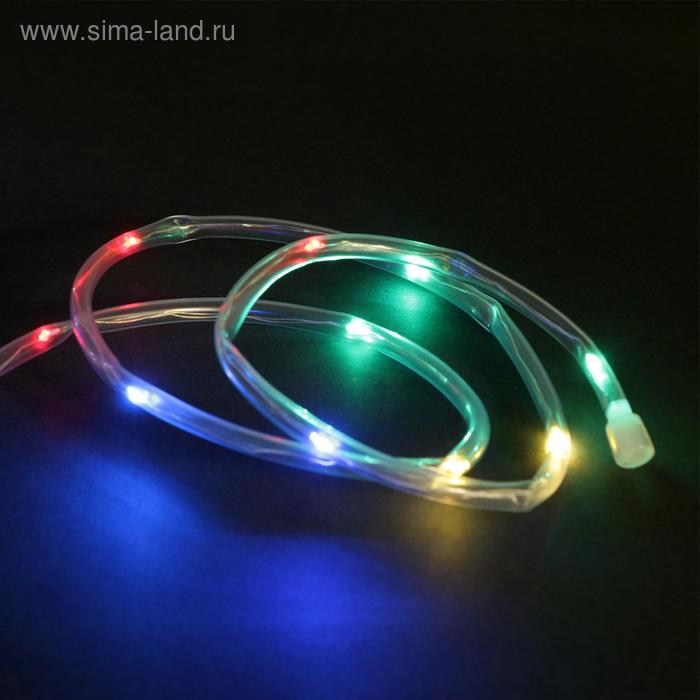 LED шнур «Эра» 5 м , прозрачная нить, свечение мульти, 1 режим, солнечная батарея - Фото 1