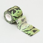 Бинт самофиксирующийся разрывной "Камуфляж", 5 см х 4,5 м, микс зелёного - Фото 1