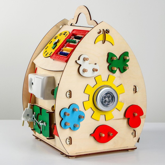 Развивающая игрушка Бизиборд «Солнечный домик» - Фото 1