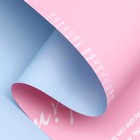 Пленка для цветов матовая "Признание", пудра, голубой, 0,58 х 10 м - фото 9027854