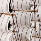 Сувенирная модель корабля «Медуза», трёхмачтовый с белыми парусами, белые борта с полосками, 33×7×32 см - Фото 5