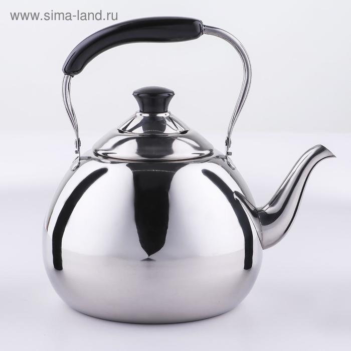 Чайник для плиты из нержавеющей стали Orchid, 3 л, индукция, цвет серебряный - Фото 1