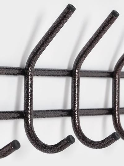 Вешалка настенная с полкой «Комфорт», 5 крючков, 41×20×10 см, цвет медный антик