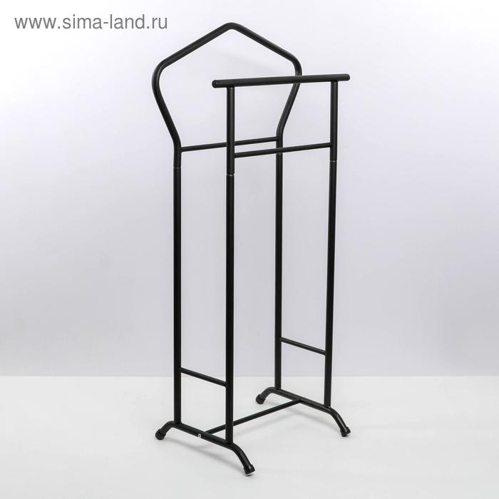 Вешалка костюмная, 37×34×104 см, чёрная - Фото 1