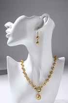 Набор 2 предмета: серьги, колье «Габриела» мелкие жемчужины, цвет светло-коричневый в золоте, 45 см - Фото 4