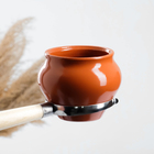 Горшочки для запекания Вятская керамика «Трио», набор 3 шт., ухват, 500 мл, терракота - Фото 4