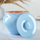 Горшочки для запекания Вятская керамика «Роса», набор 3 шт. 700 мл, ухват, голубые - Фото 2