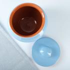 Горшочки для запекания Вятская керамика «Роса», набор 3 шт. 700 мл, ухват, голубые - Фото 3