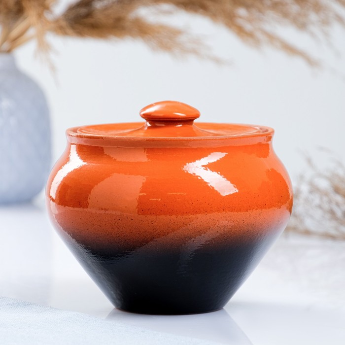 Горшок для запекания Вятская керамика «Классика», 900 мл, коричневый - Фото 1