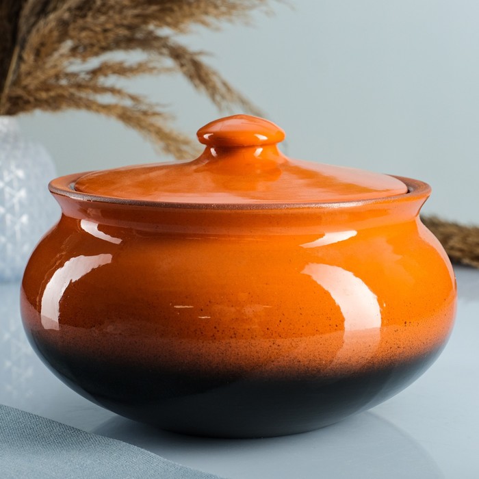 Супница Вятская керамика «Традиция», 2.5 л, с крышкой, МИКС - Фото 1