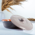 Форма для запекания с крышкой «Вятский, 500 мл, керамика, серая - Фото 2