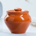 Горшочек под жаркое с крышкой Вятская керамика «Терракота», 500 мл, оранжевый - Фото 1