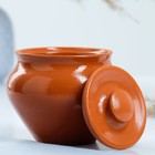 Горшочек под жаркое с крышкой Вятская керамика «Терракота», 500 мл, оранжевый - Фото 2