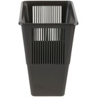 Корзина для бумаг и мусора Стамм, 12 литров, пластик, сетчатая, прямоугольная, черная - фото 8224828