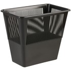 Корзина для бумаг и мусора Стамм, 12 л, пластик, сетчатая, прямоугольная, черная - Фото 5