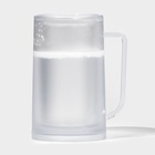 Пивная кружка, 380 мл, охлаждающая, пластик, прозрачная - Фото 2