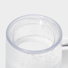 Пивная кружка, 380 мл, охлаждающая, пластик, прозрачная - Фото 3