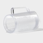 Пивная кружка, 380 мл, охлаждающая, пластик, прозрачная - Фото 4