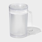 Пивная кружка, 380 мл, охлаждающая, пластик, прозрачная - Фото 6