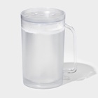 Пивная кружка, 380 мл, охлаждающая, пластик, прозрачная - Фото 9