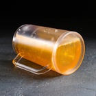 Пивная кружка, 380 мл, охлаждающая, пластик, прозрачная - Фото 3