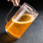 Пивная кружка, 380 мл, охлаждающая, пластик, прозрачная - Фото 10