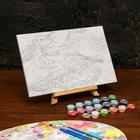 Картина по номерам на холсте с подрамником «Снегирь на рябине» 20×30 см - Фото 3