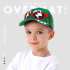 Кепка детская для мальчика «Дино», цвет зелёный, р-р 52-54, 5-7 лет - Фото 1