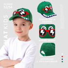 Кепка детская для мальчика «Дино», цвет зелёный, р-р 52-54, 5-7 лет - Фото 2