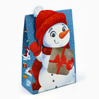 Коробка складная «Снеговик», 15 × 7 × 22 см - фото 9028456