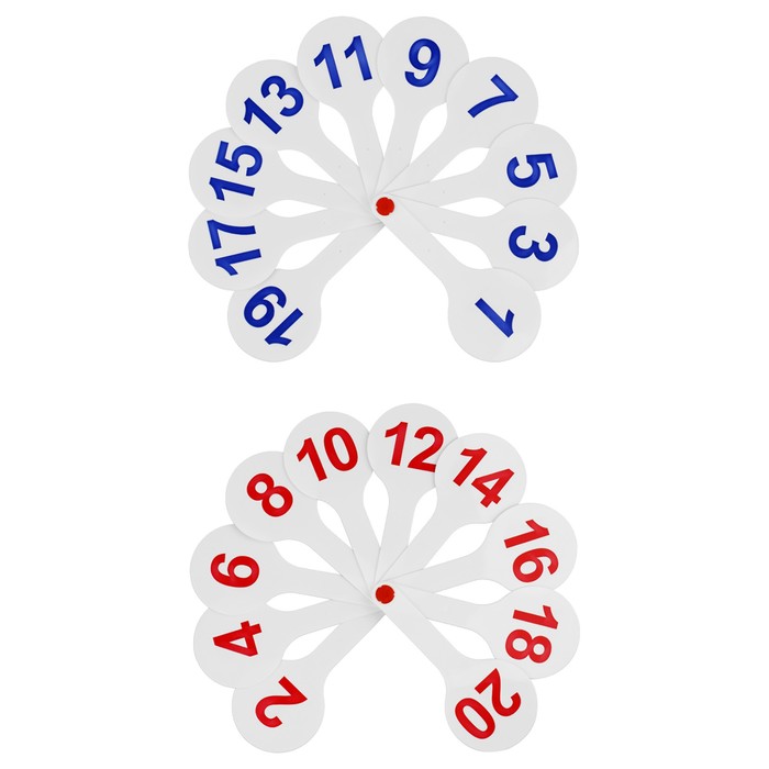 Веер-касса, цифры от 1 до 20, четные (нечетные), Стамм, плотные, пакет с европодвесом - Фото 1