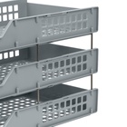 Набор лотков для бумаг «Стамм» STRONG, А4, горизонтальный, на металлических стержнях, 3 отделения, серый 620924 - фото 7479164