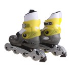 Коньки роликовые раздвижные Sima Sport-129с, цвет: серо-салатовый, размер S (30-33) - Фото 2