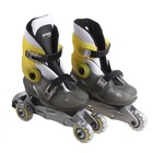Коньки роликовые раздвижные Sima Sport-129с, цвет: серо-салатовый, размер S (30-33) - Фото 4