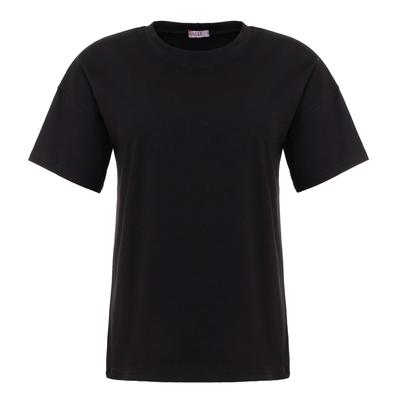Футболка женская однотонная MINAKU REGULAR FIT, чёрная, размер 42