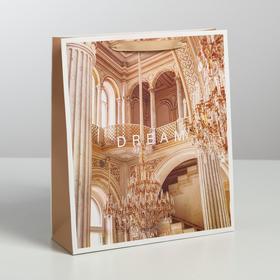 Пакет подарочный ламинированный вертикальный, упаковка, «Dream», M 26 х 30 х 9 см