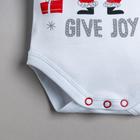 Боди детское «Крошка Я» Happy winter, рост 62-68 см, белое - Фото 3