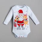 Боди детское «Крошка Я» Happy winter, рост 80-86 см, белое - Фото 1