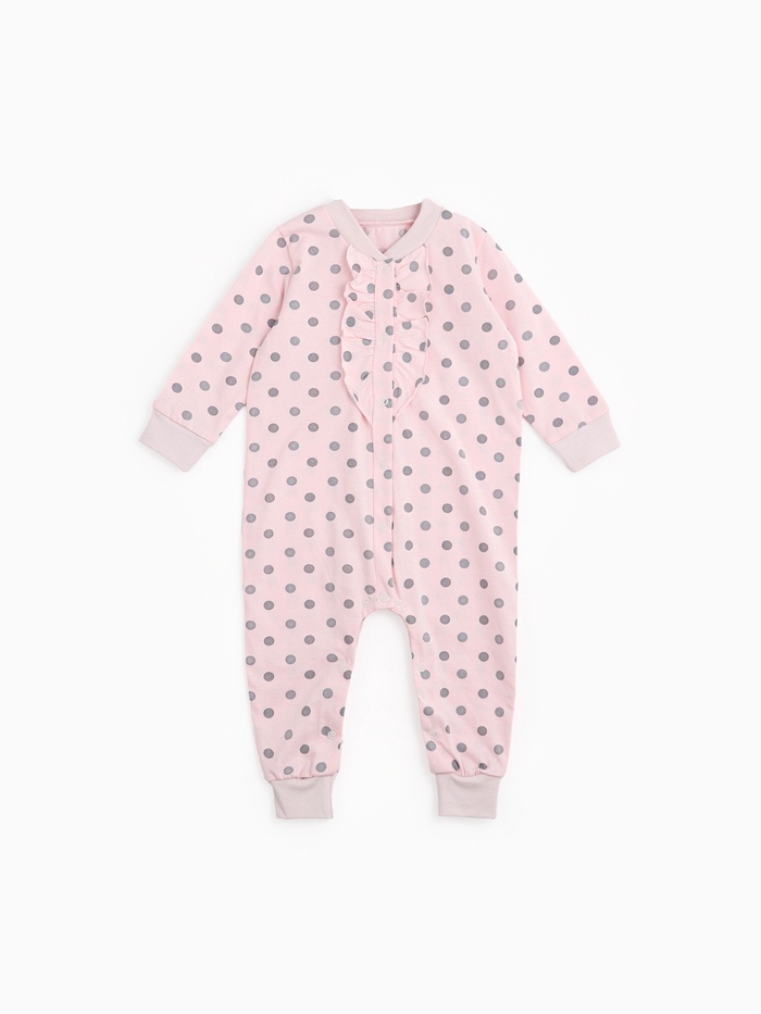 Комбинезон для девочки «Крошка Я. Горошек», рост 86-92 см, розовый - Фото 1