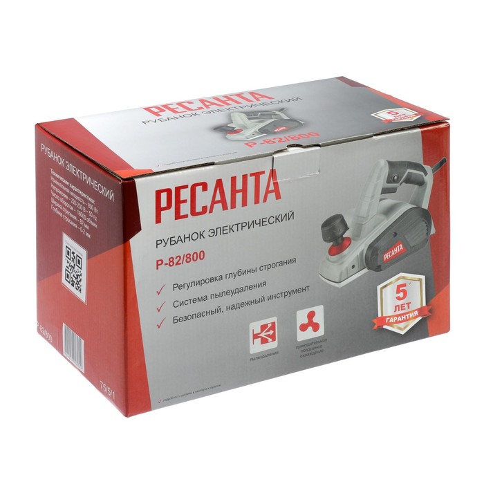 Рубанок "Ресанта" Р-82/800, 800 Вт, ширина/глубина 82/2 мм, 16000 об/мин - фото 18533841 Рубанок "Ресанта" Р-82/800, 800 Вт, ширина/глубина 82/2 мм, 16000 об/мин - фото 18533841