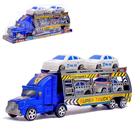 Грузовик инерционный «Автовоз», с машинками, цвета МИКС - Фото 1