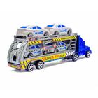 Грузовик инерционный «Автовоз», с машинками, цвета МИКС - Фото 3