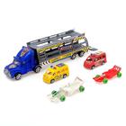 Грузовик инерционный «Автовоз», с машинками, цвета МИКС - Фото 6