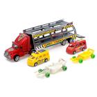 Грузовик инерционный «Автовоз», с машинками, цвета МИКС - Фото 8