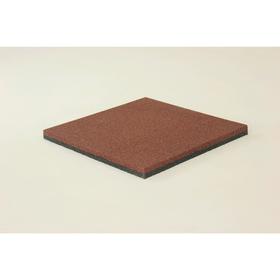 Плитка резиновая, 50 x 50 x 3 см, полнотелая, коричневая