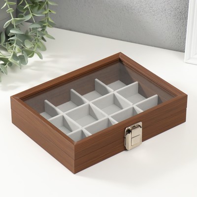 Шкатулка для украшений «Коричневая», дерево, 5×21×16 см