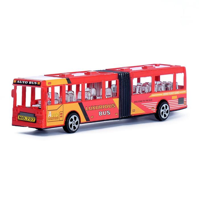 Автобус инерционный «Городской», цвета МИКС - фото 1880240726