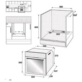 

Духовой шкаф Beko BIS 15300 X, электрический, 71 л, класс А, гриль, чёрная