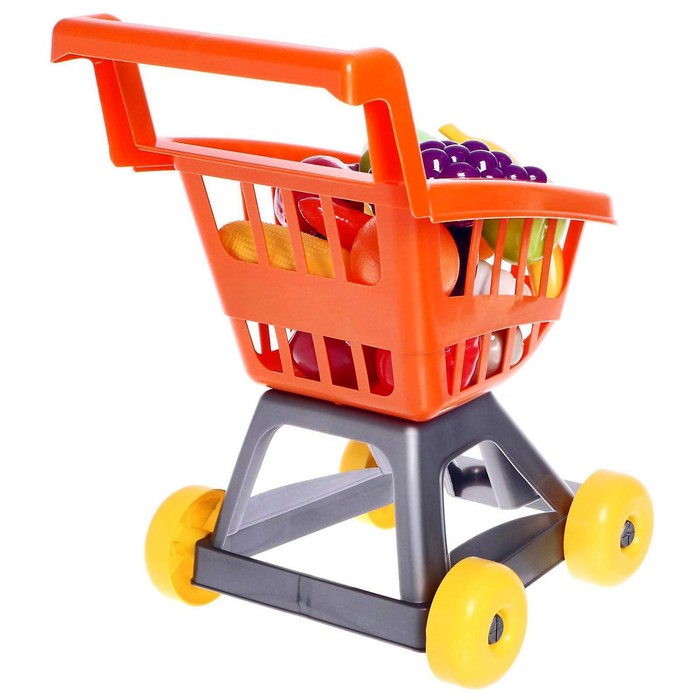 Тележка для супермаркета с фруктами и овощами, цвета МИКС - фото 1905670788