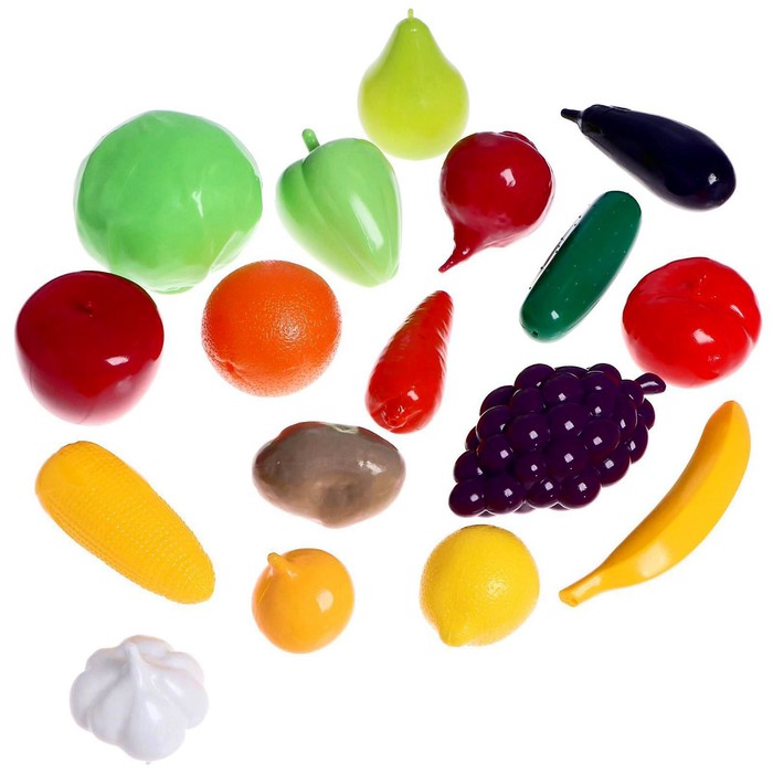 Тележка для супермаркета с фруктами и овощами, цвета МИКС - фото 1905670789